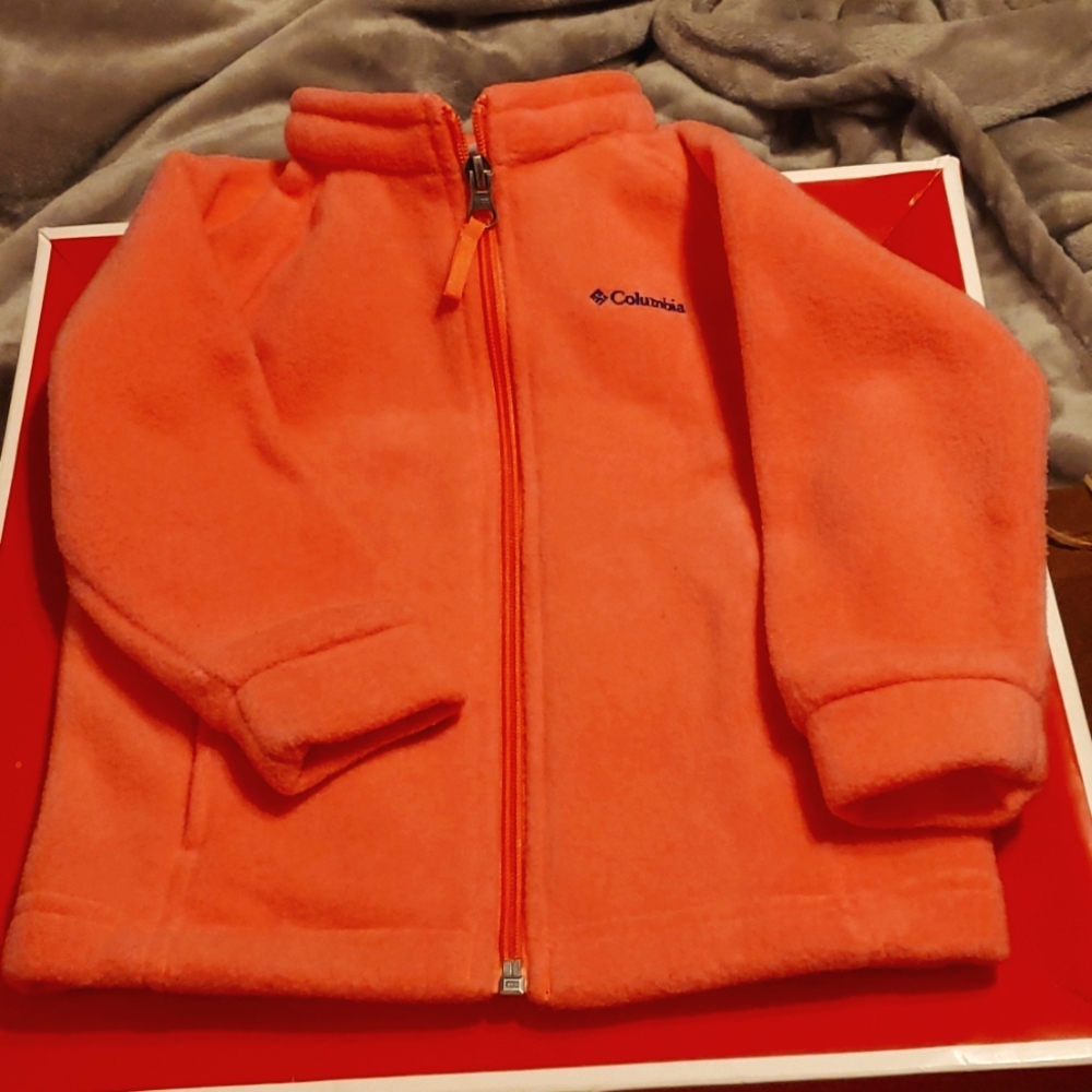 Columbia Jacket for toddler girl, 18 to 24 months, peach color